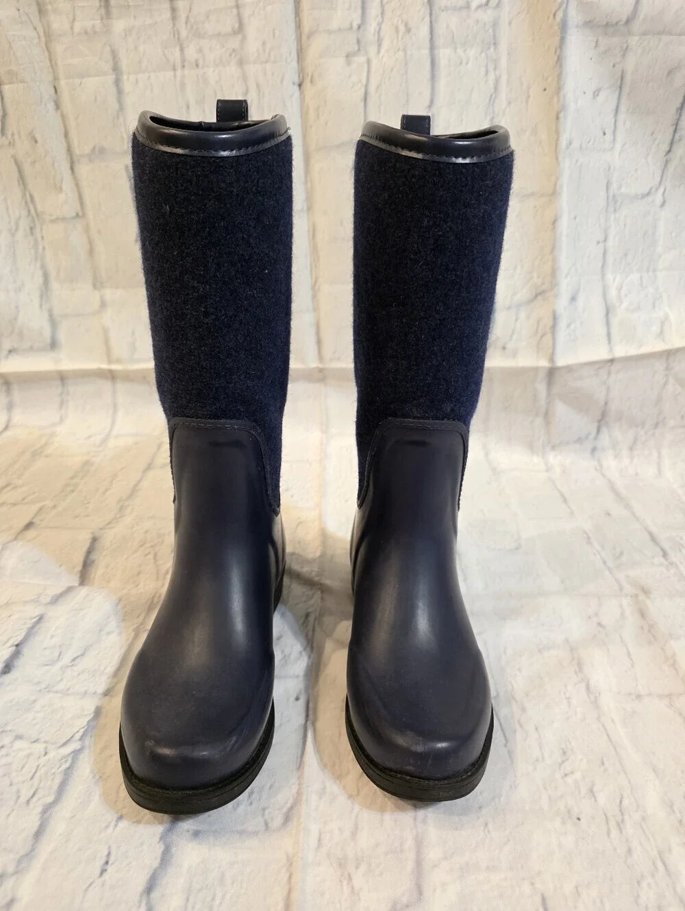 UGG Navy and Navy Tall Winter Rain Boots